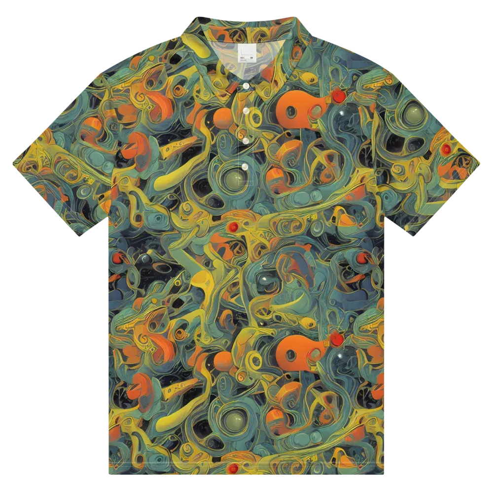 Orbital Tide on Men's Slim Fit Polo Shirt — Front