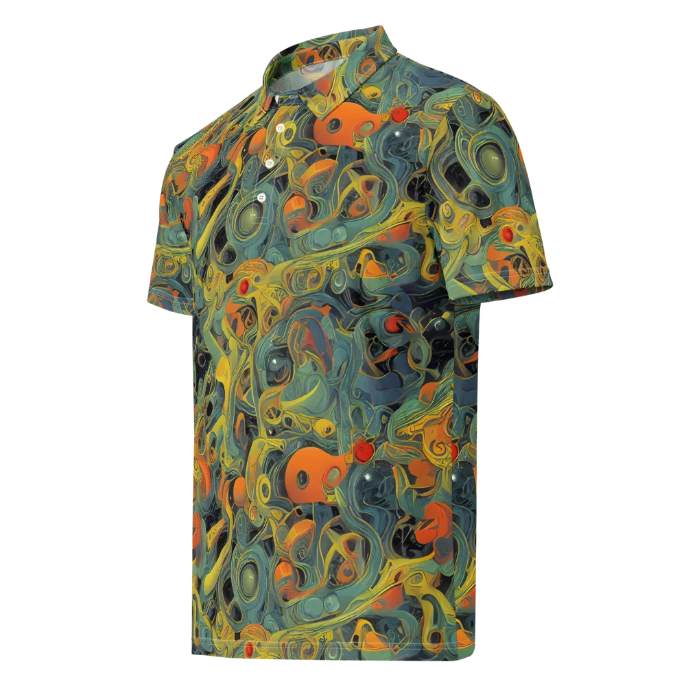 Orbital Tide on Men's Slim Fit Polo Shirt — Left Front
