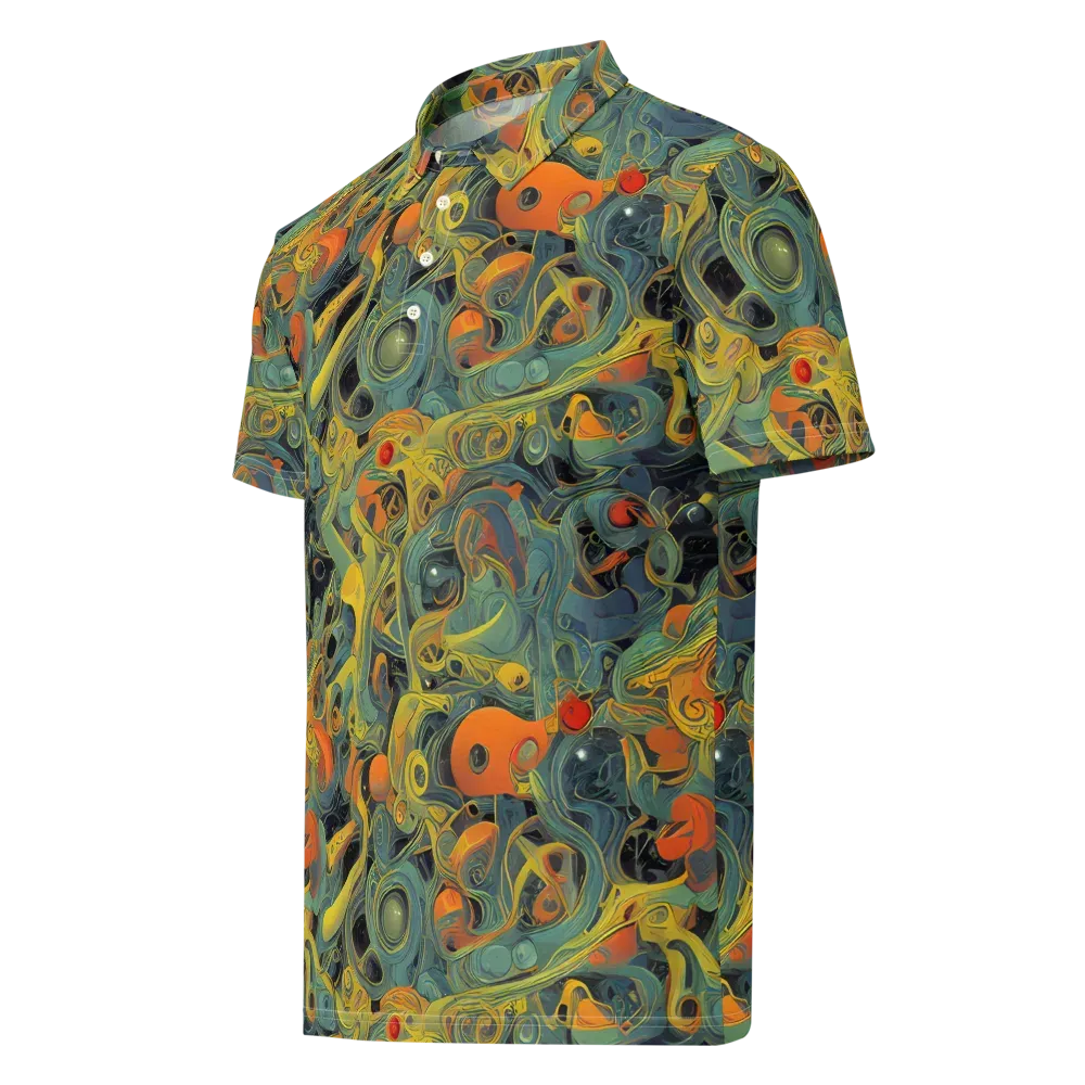 Orbital Tide on Men's Slim Fit Polo Shirt — Left Front