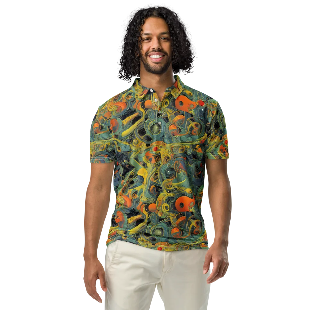 Orbital Tide on Men's Slim Fit Polo Shirt — Front
