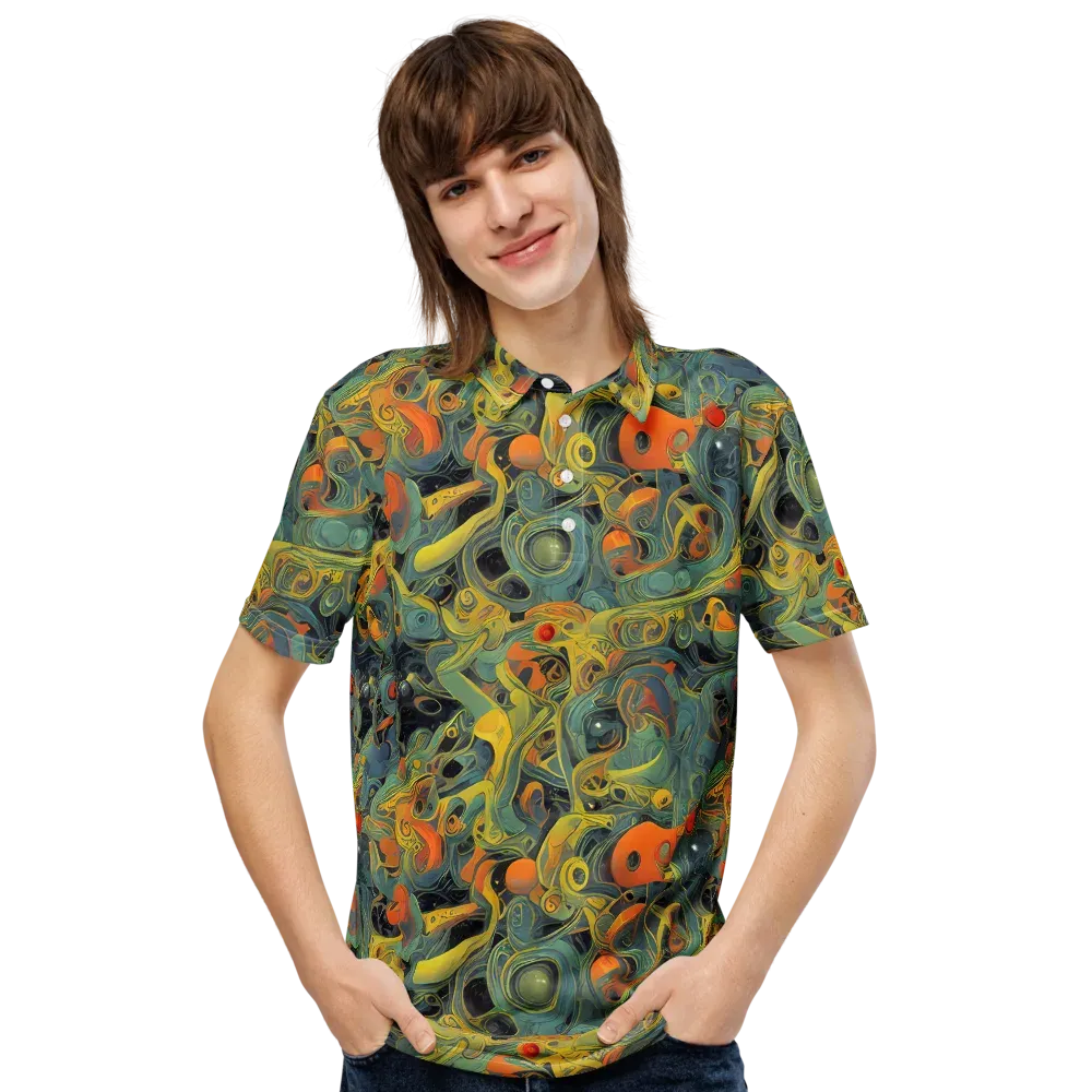 Orbital Tide on Men's Slim Fit Polo Shirt — Front
