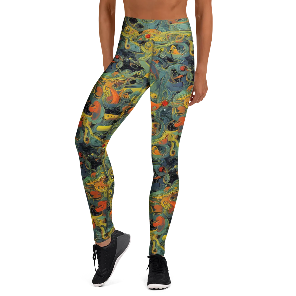 Orbital Tide on Yoga Leggings — Front