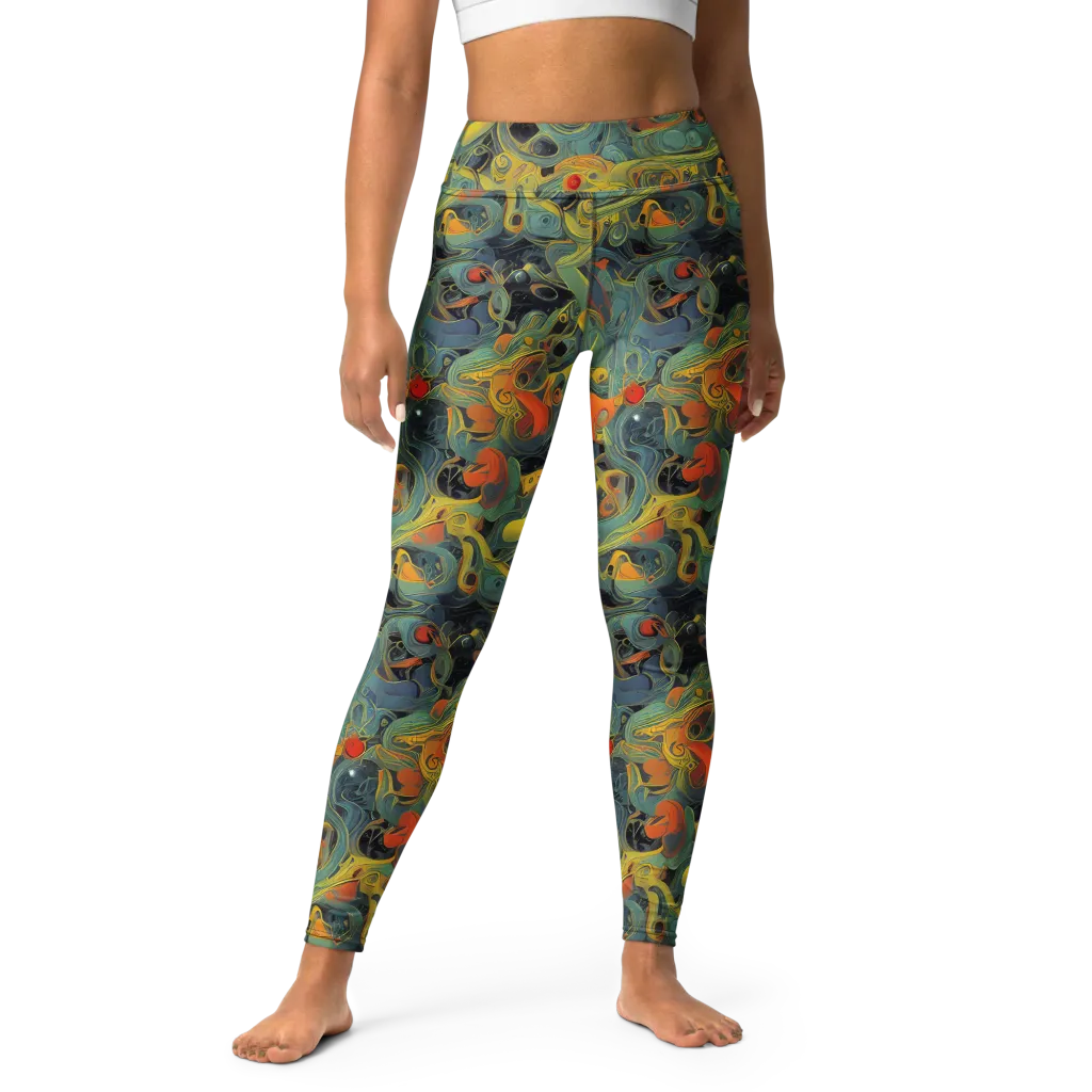 Orbital Tide on Yoga Leggings — Front