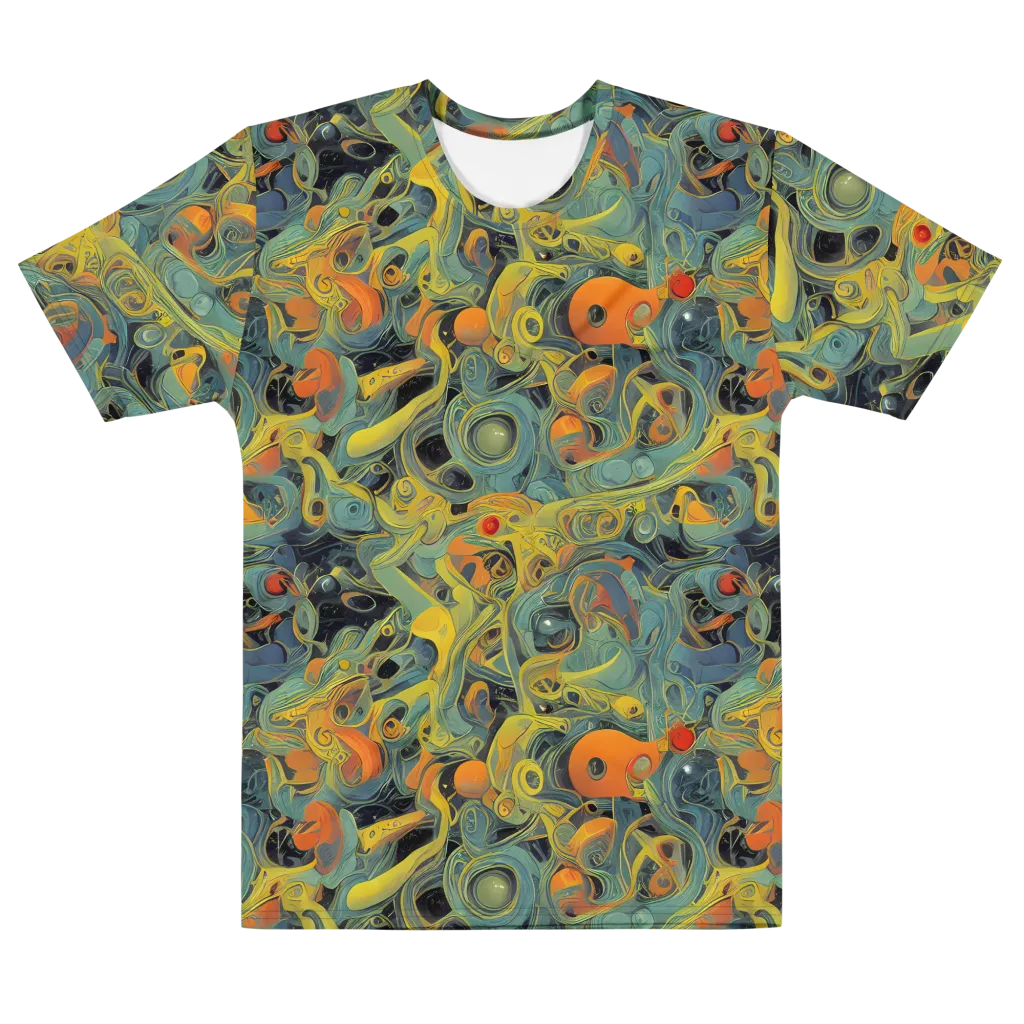 Orbital Tide on Men's Cotton Crew Neck T-Shirt — Front