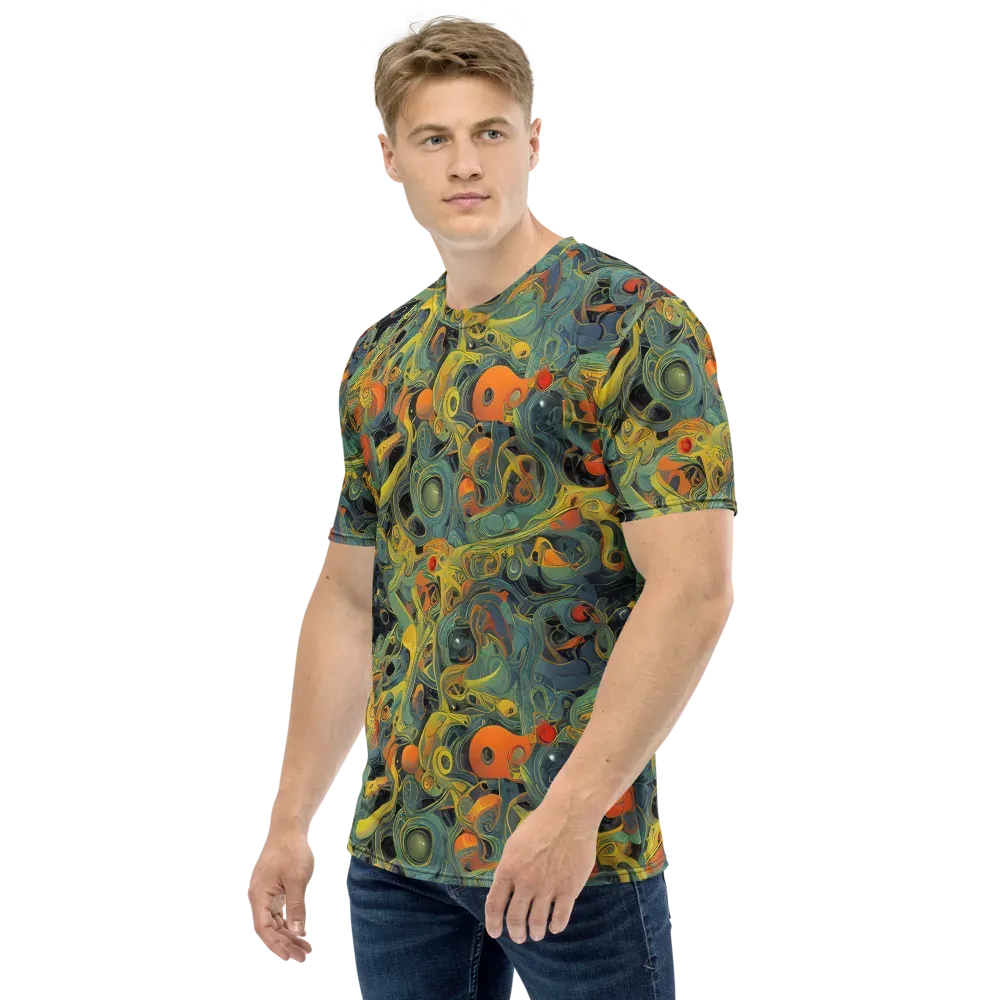 Orbital Tide on Men's Crew Neck T-Shirt — Left