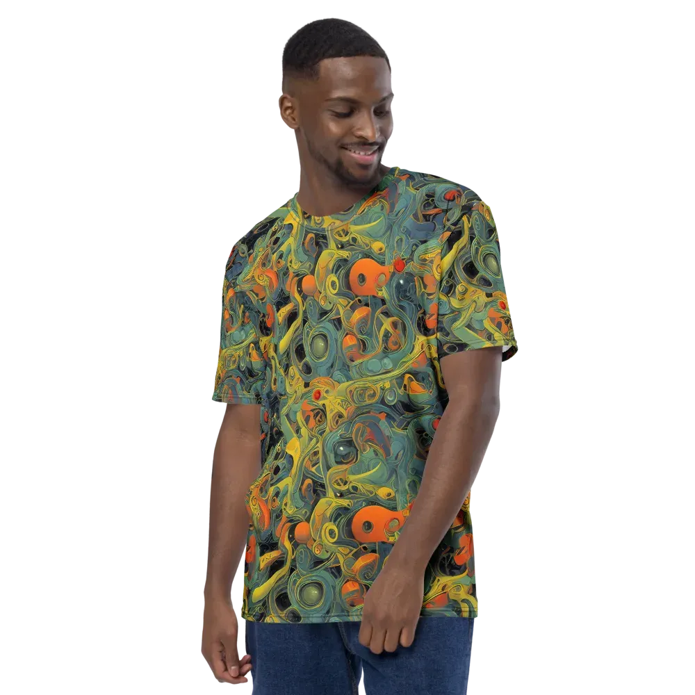 Orbital Tide on Men's Crew Neck T-Shirt — Left