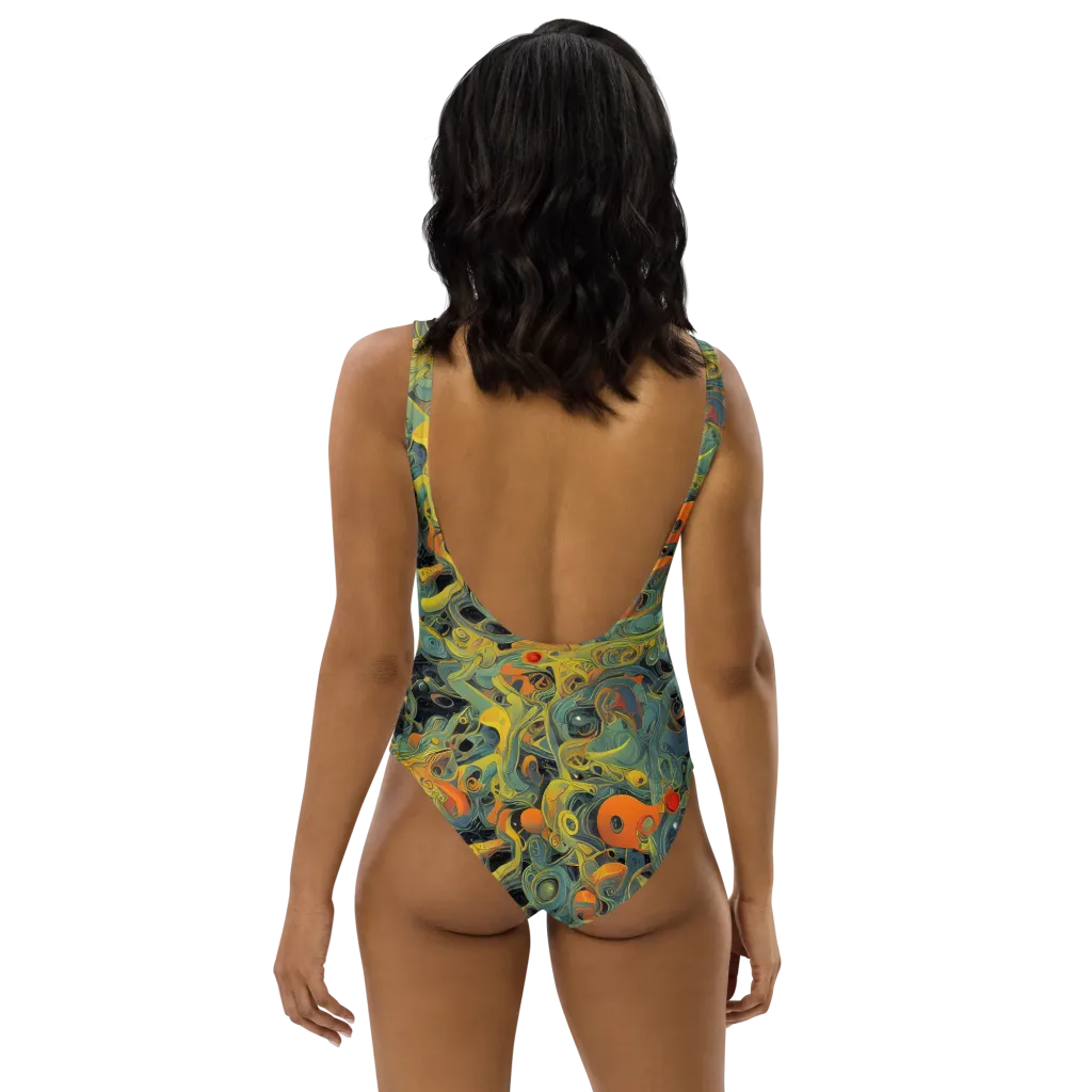 Orbital Tide on One-Piece Swimsuit — Back