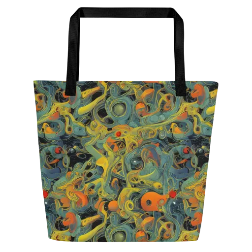 Orbital Tide on a Large Tote Bag W/ Pocket