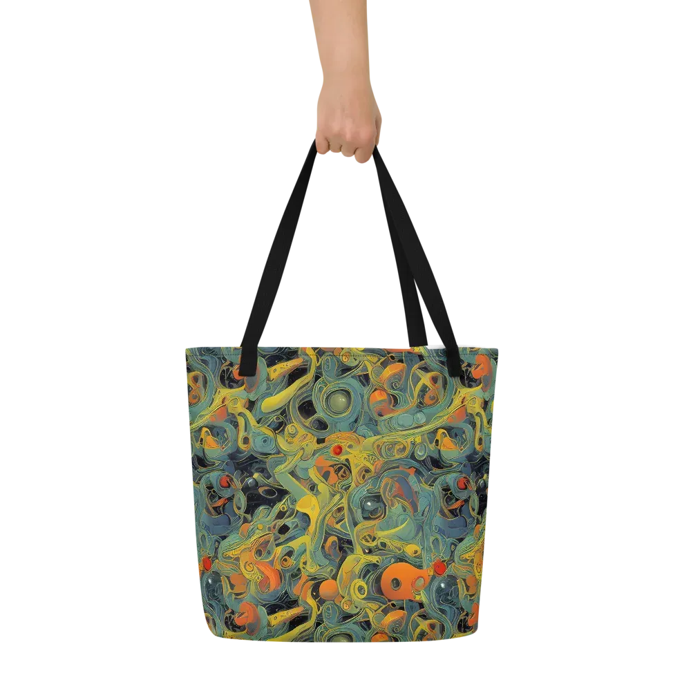 Orbital Tide on Large Tote Bag W/ Pocket — Front
