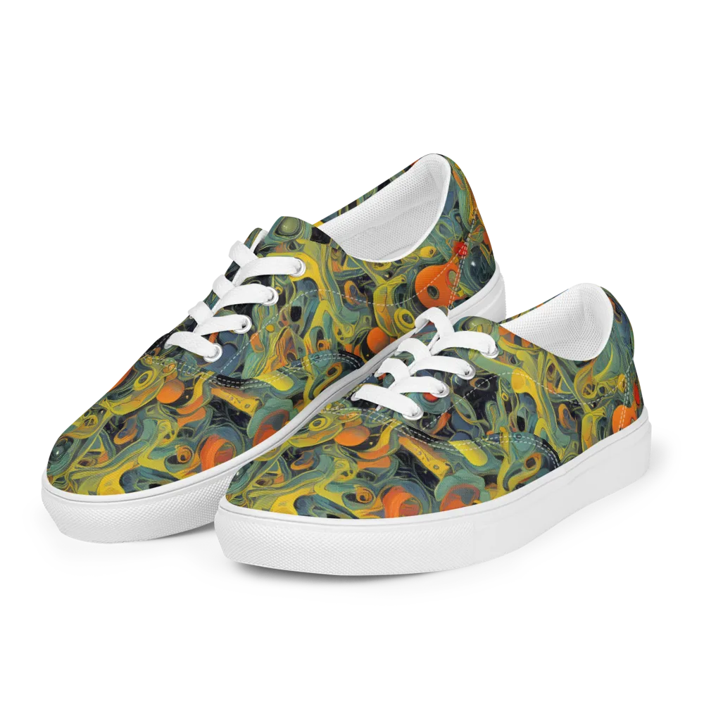 Orbital Tide on Men's Lace-Up Canvas Shoes — Left Front