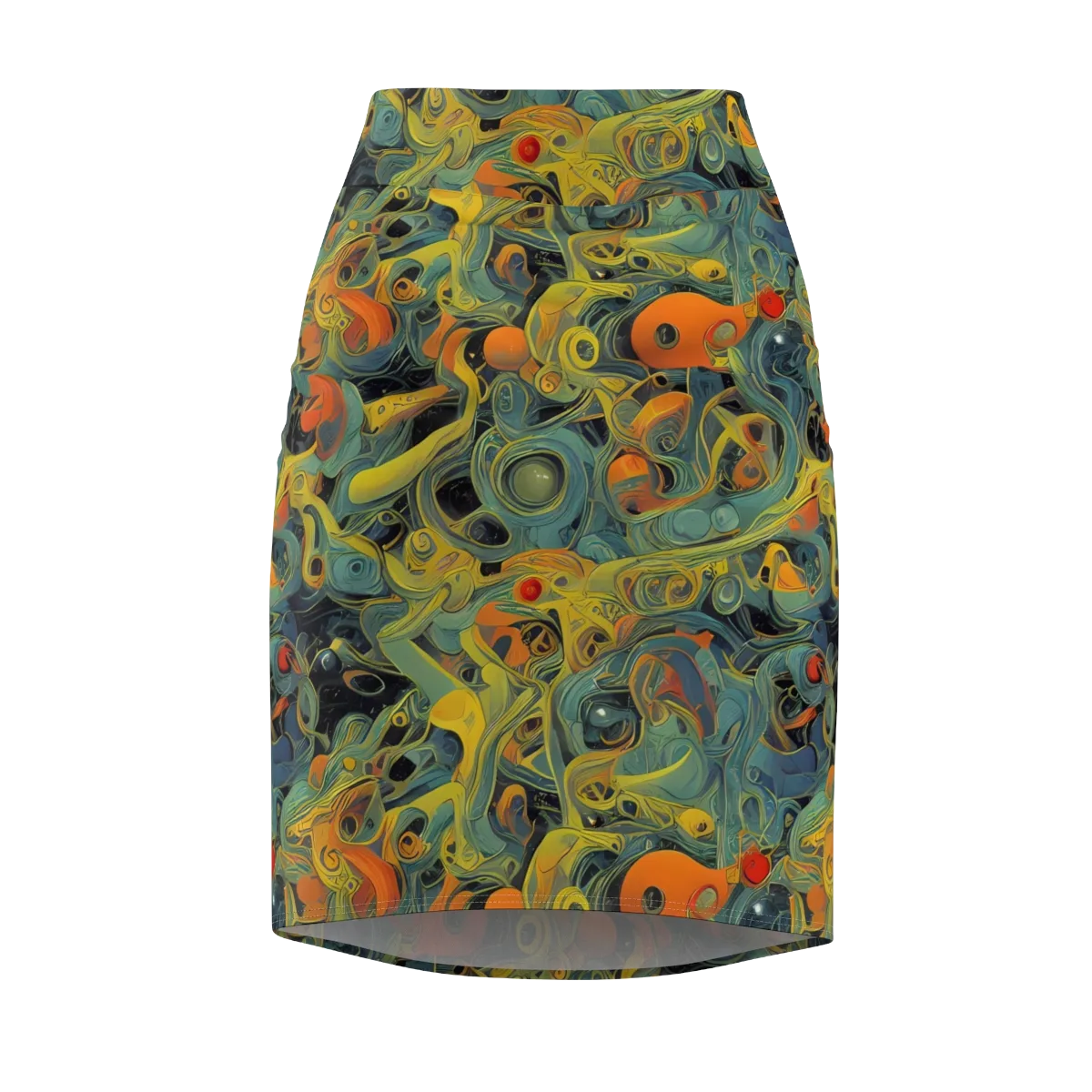 Orbital Tide on Pencil Skirt — Front