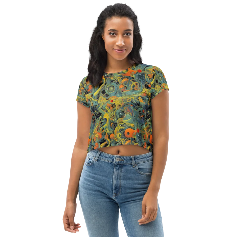 Orbital Tide on Crop Tee — Front