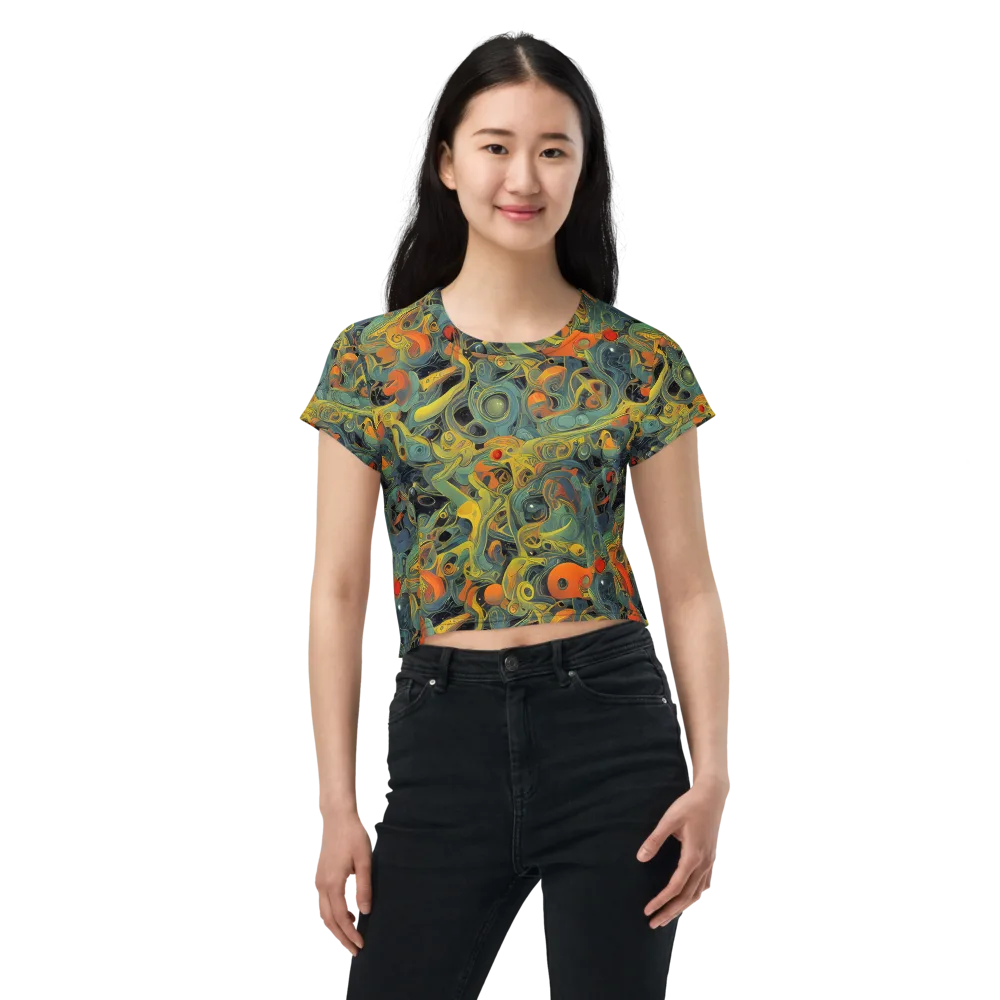 Orbital Tide on Crop Tee — Front
