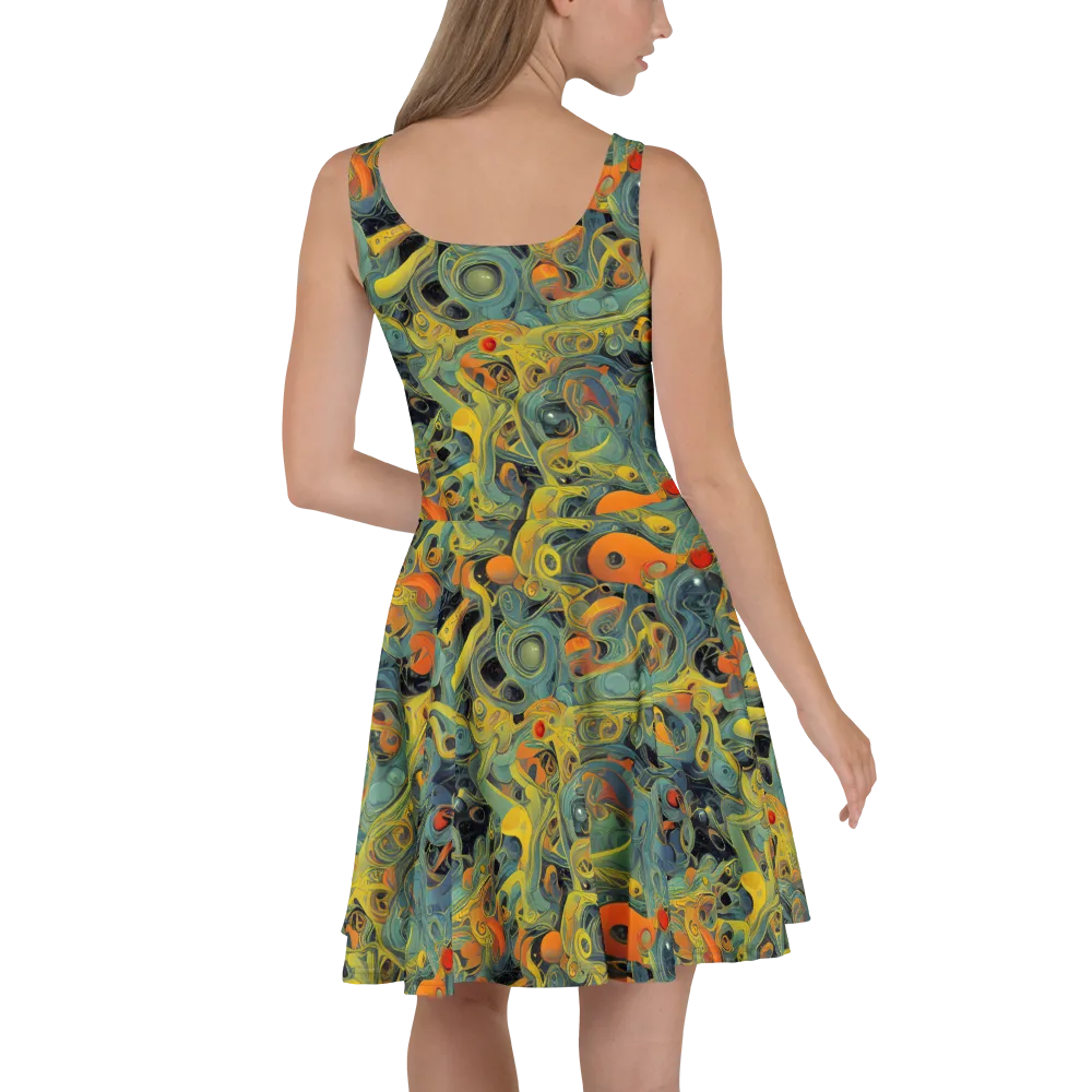 Orbital Tide on Skater Dress — Back