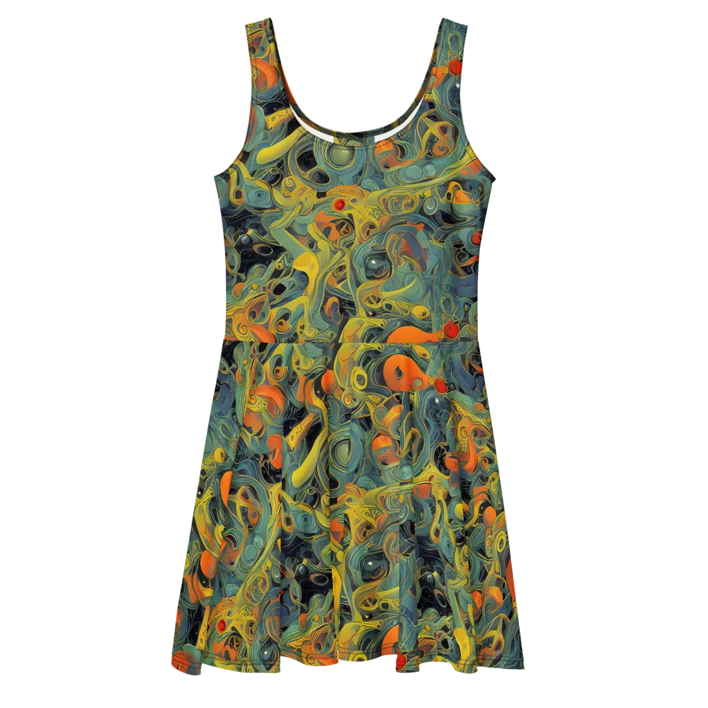 Orbital Tide on Skater Dress — Front