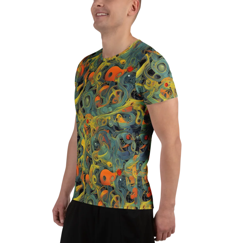 Orbital Tide on Men's Athletic T-Shirt — Left