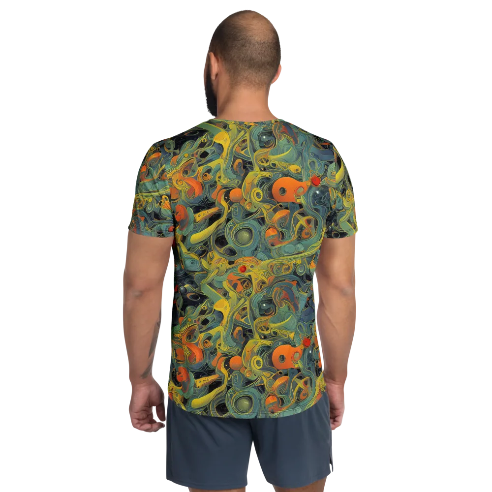 Orbital Tide on Men's Athletic T-Shirt — Back
