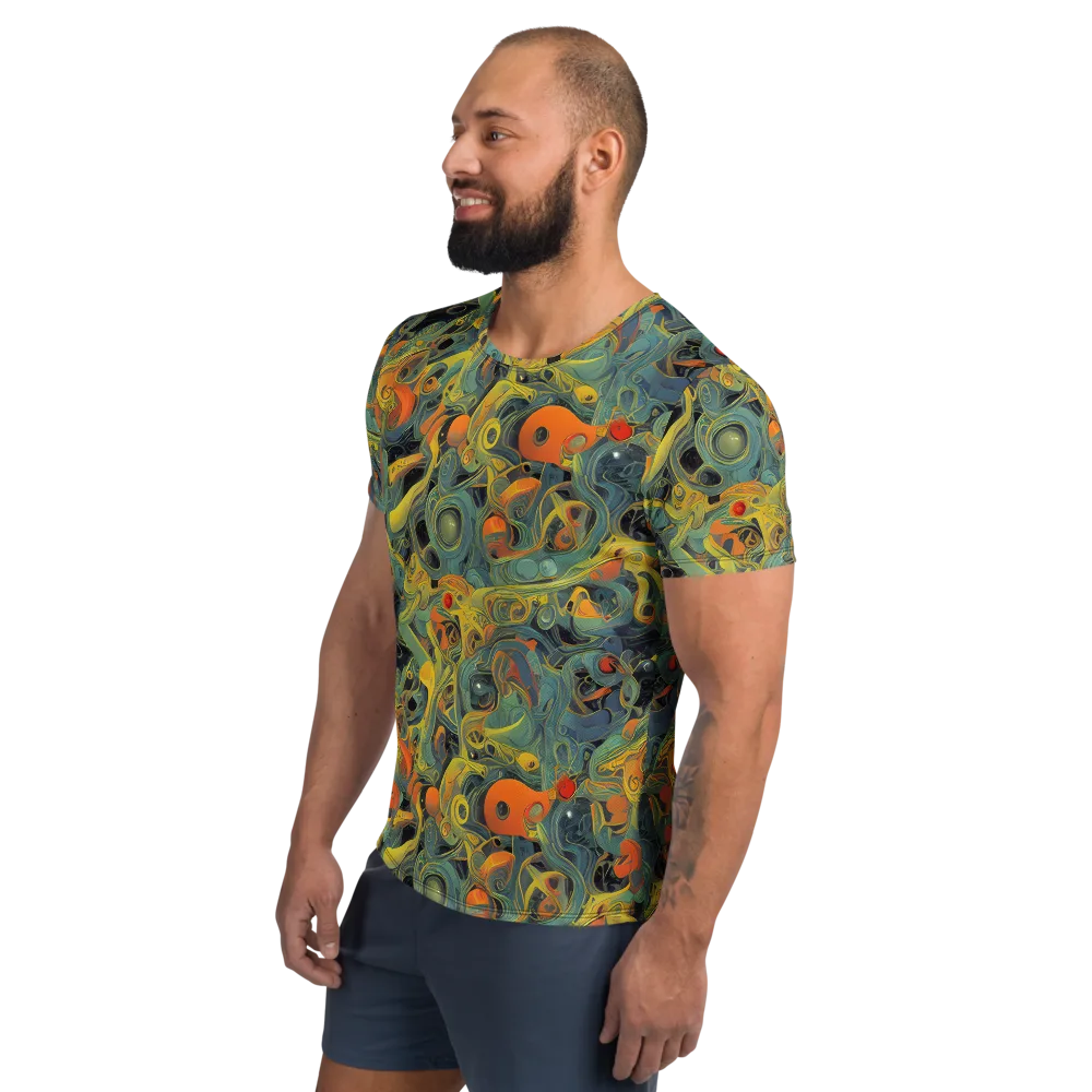 Orbital Tide on Men's Athletic T-Shirt — Left