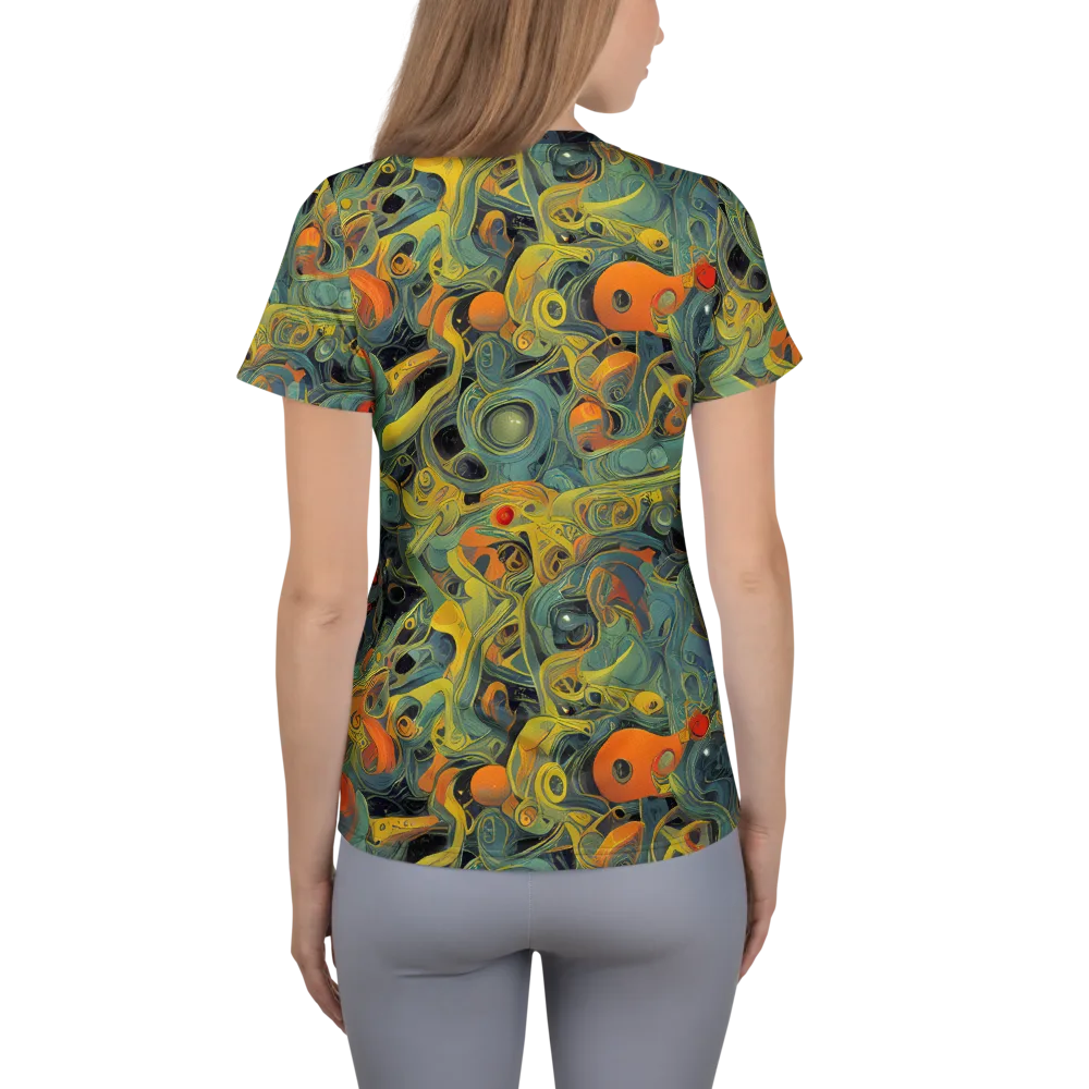 Orbital Tide on Women's Athletic T-Shirt — Back