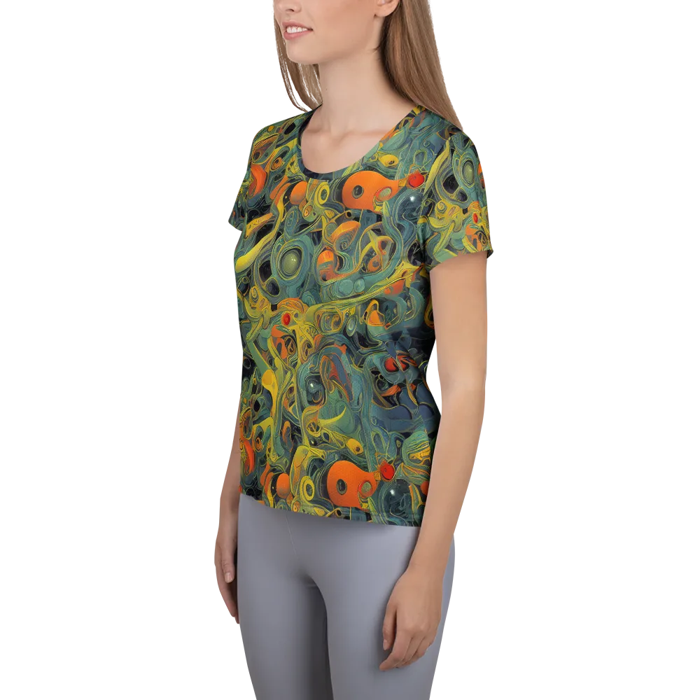 Orbital Tide on Women's Athletic T-Shirt — Left