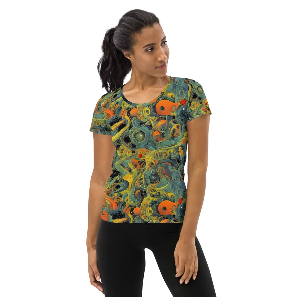 Orbital Tide on Women's Athletic T-Shirt — Front