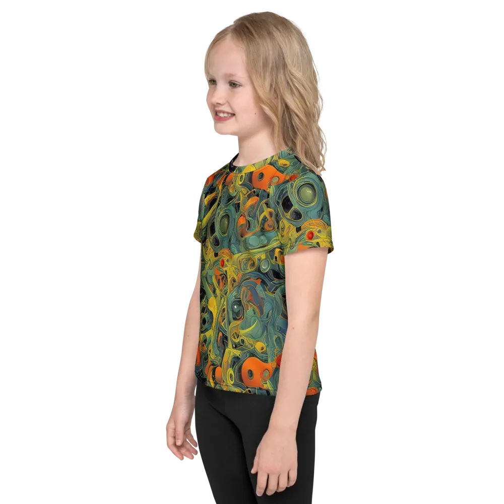 Orbital Tide on Kids Crew Neck T-Shirt — Left