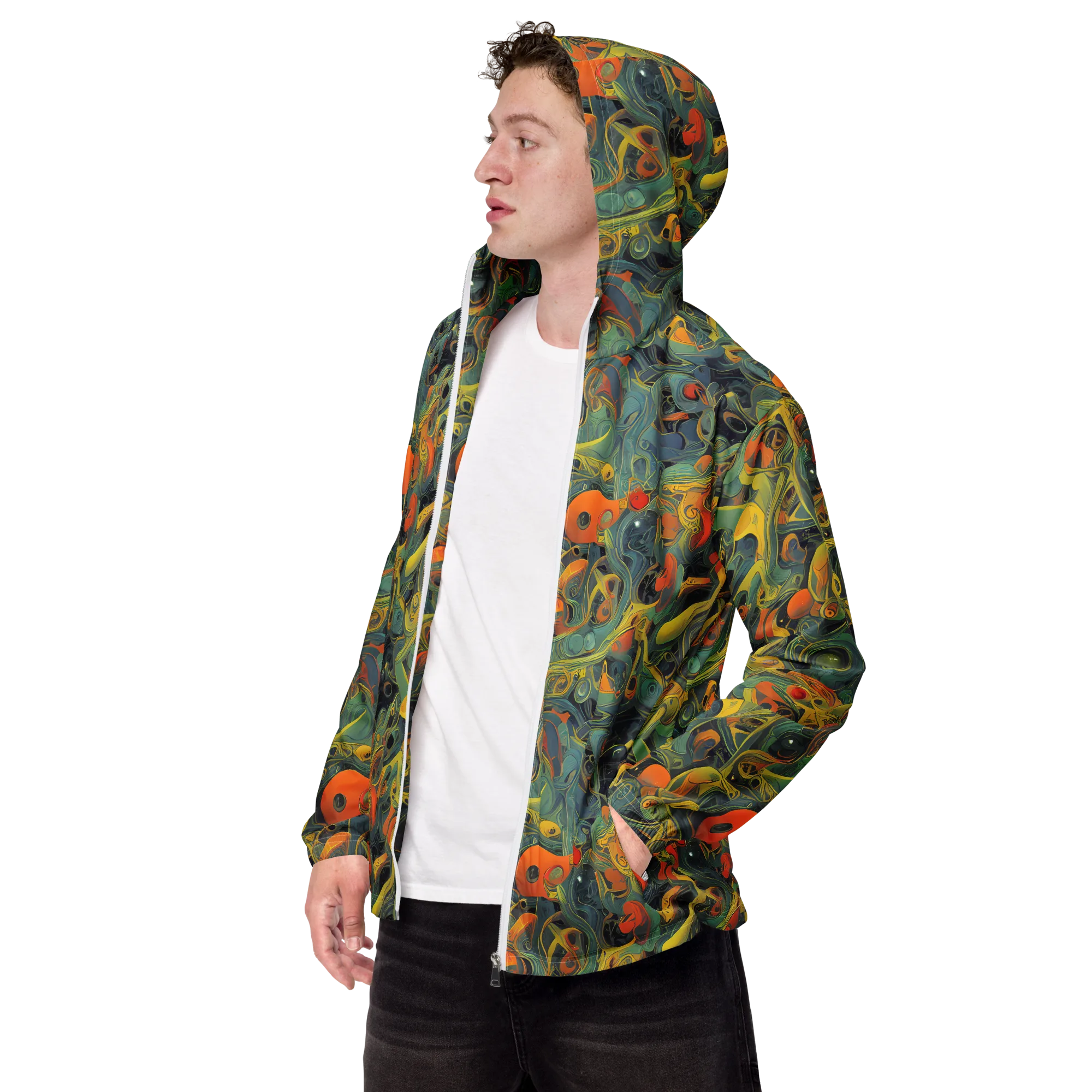 Orbital Tide on Men's Windbreaker — Left Front