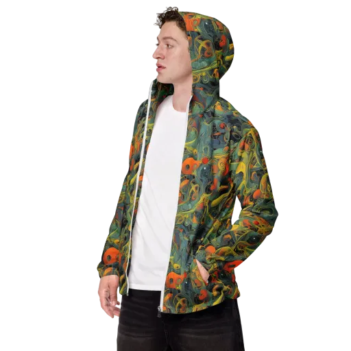 Orbital Tide on a Men's Windbreaker