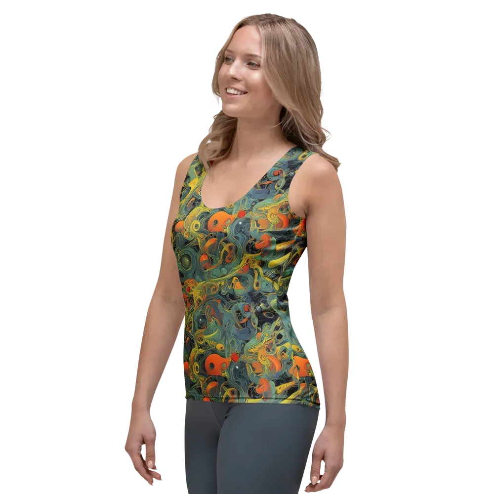 Orbital Tide on Women's Tank Top — Left Front