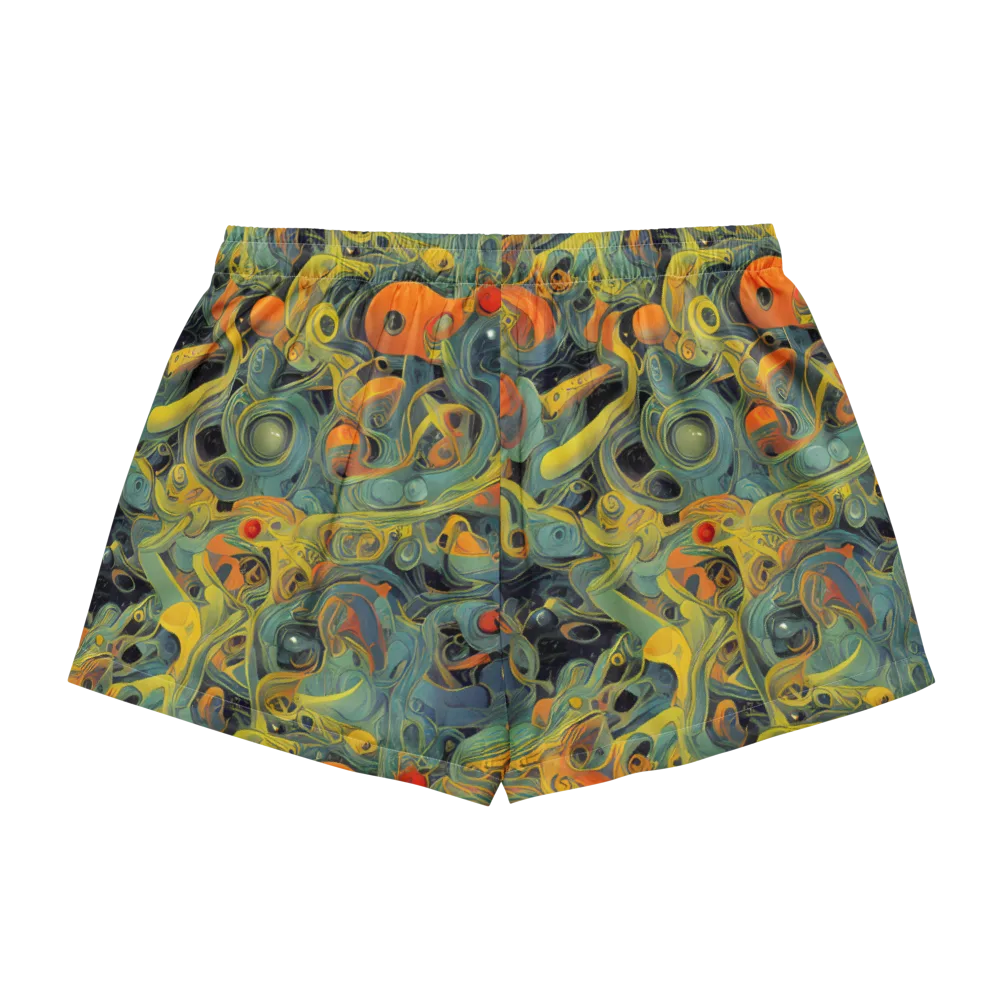Orbital Tide on Women's Pajama Shorts — Back