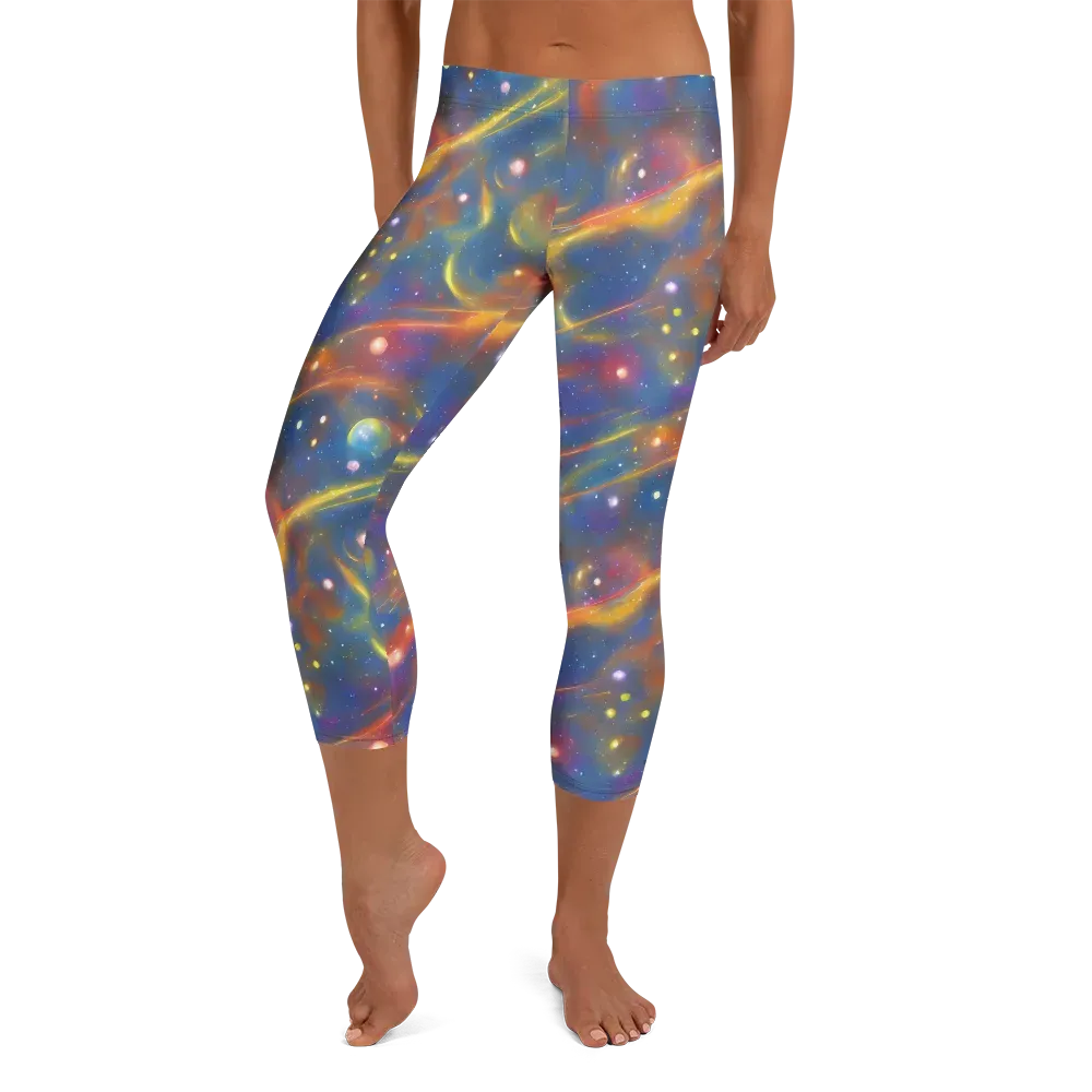 Astral Aurora on Capri Leggings — Front