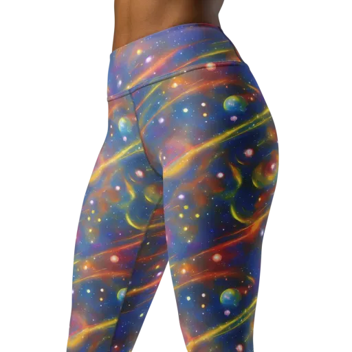 Astral Aurora on a Yoga Leggings