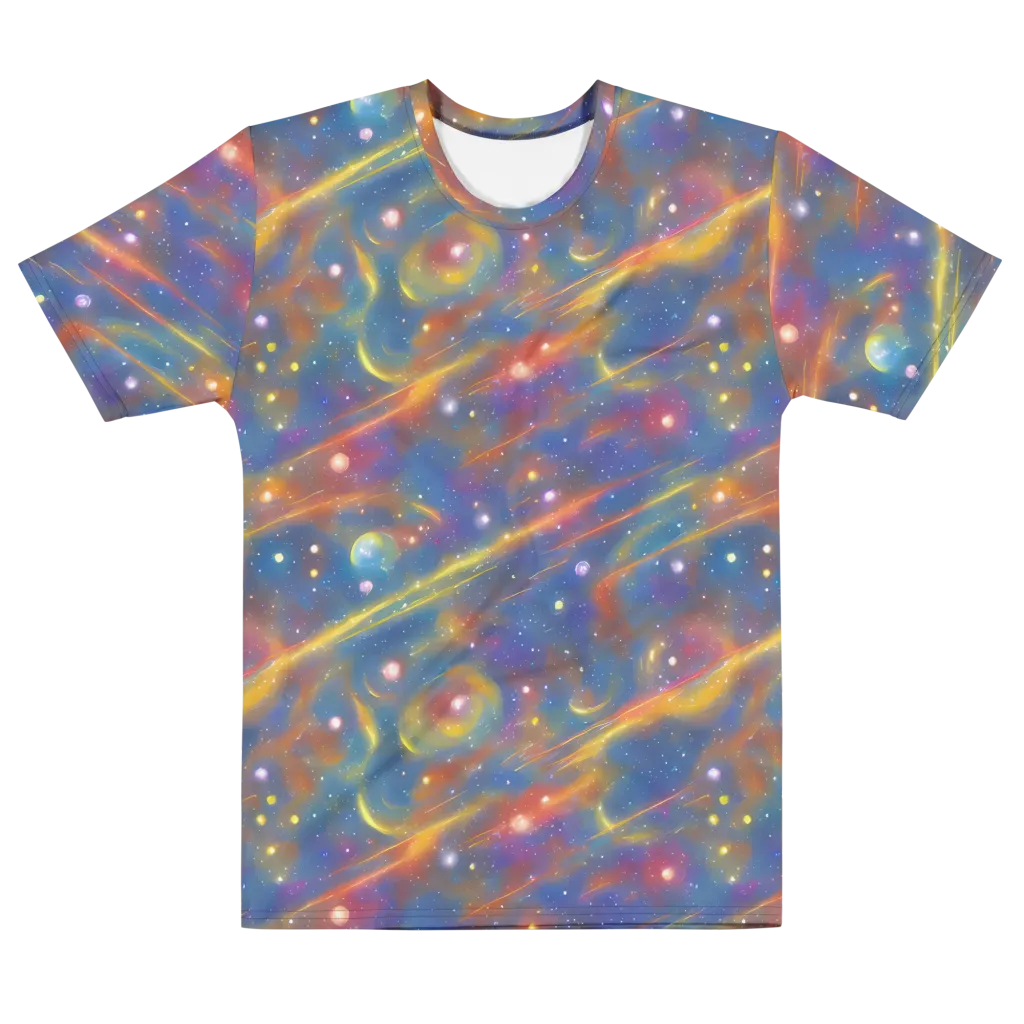 Astral Aurora on Men's Cotton Crew Neck T-Shirt — Front