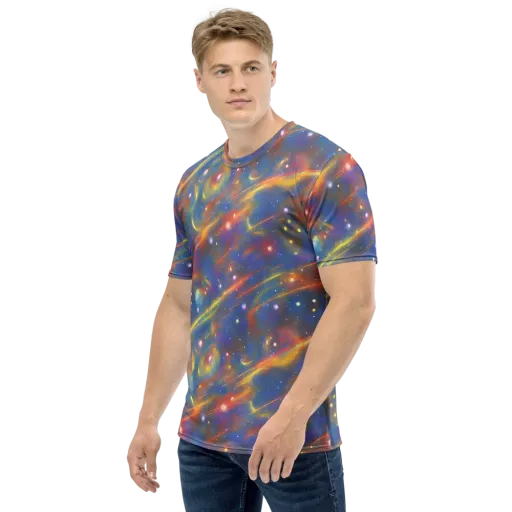 Astral Aurora on a Men's Crew Neck T-Shirt