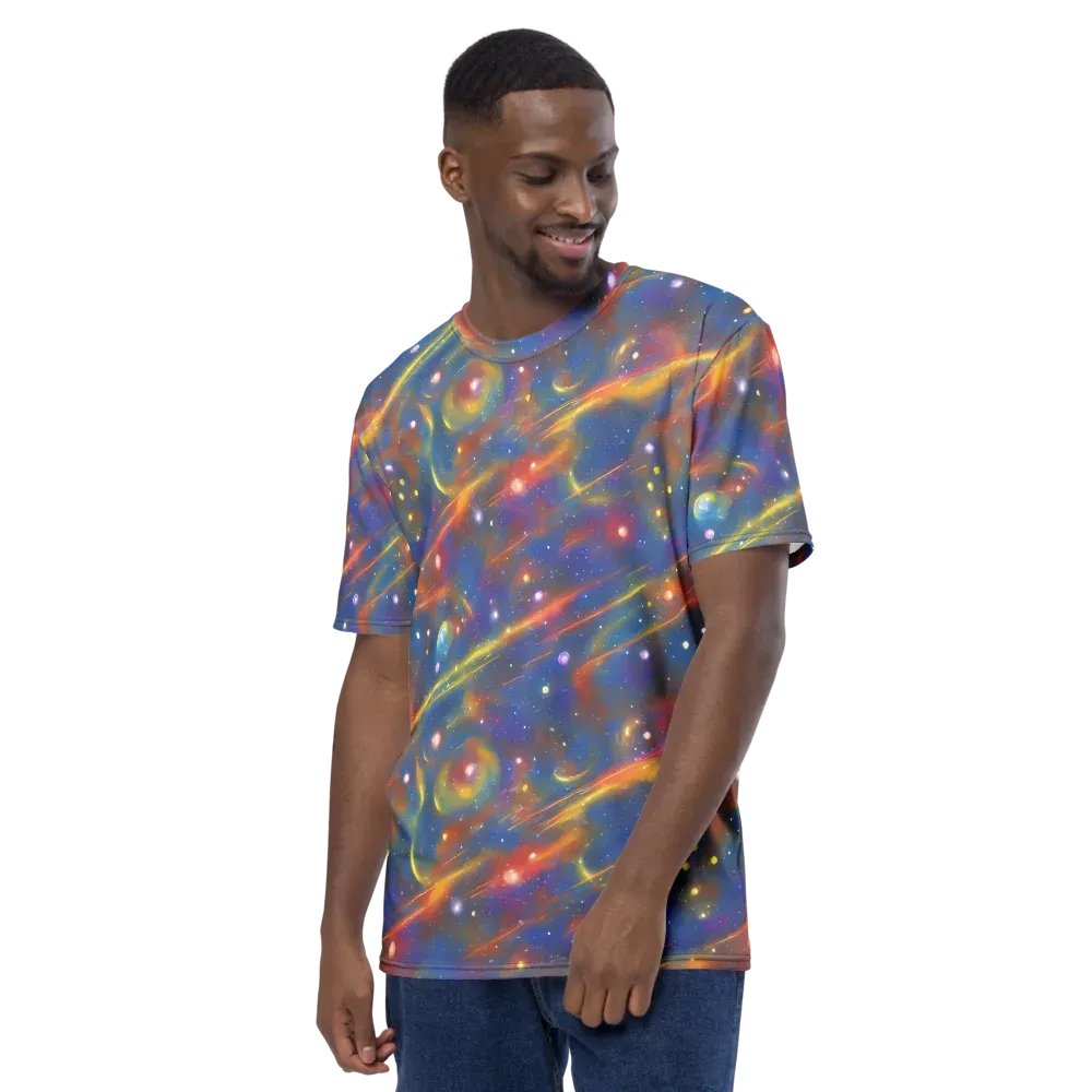 Astral Aurora on Men's Crew Neck T-Shirt — Left