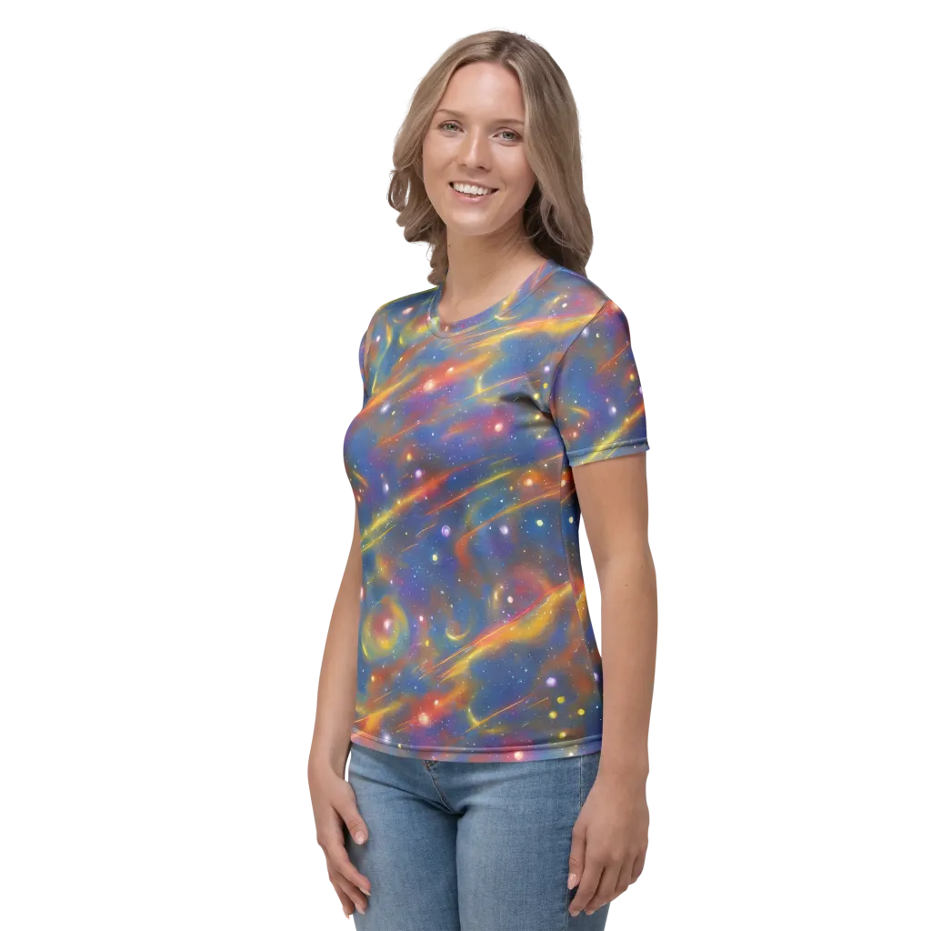 Astral Aurora on Women's Crew Neck T-Shirt — Left
