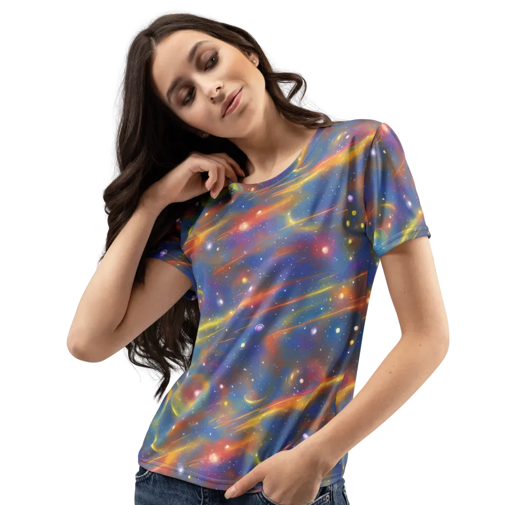Astral Aurora on Women's Crew Neck T-Shirt — Left Front