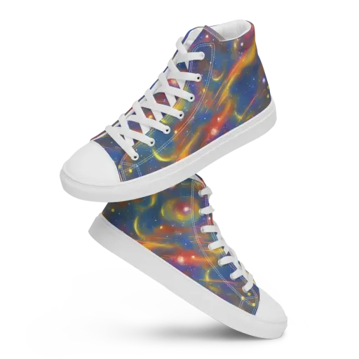 Astral Aurora on a Women's High Top Canvas Shoes