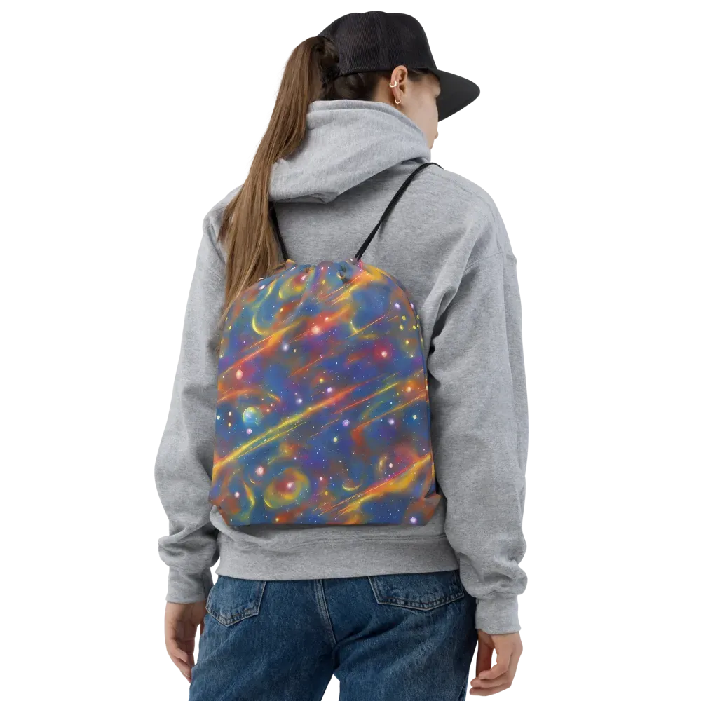Astral Aurora on Drawstring Bag — Front