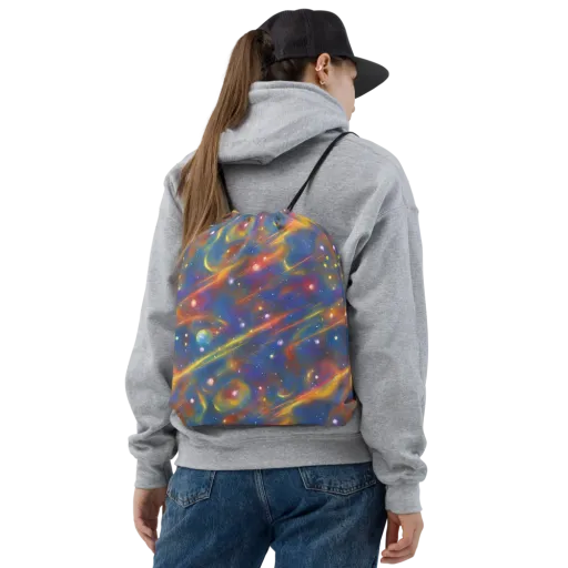Astral Aurora on a Drawstring Bag