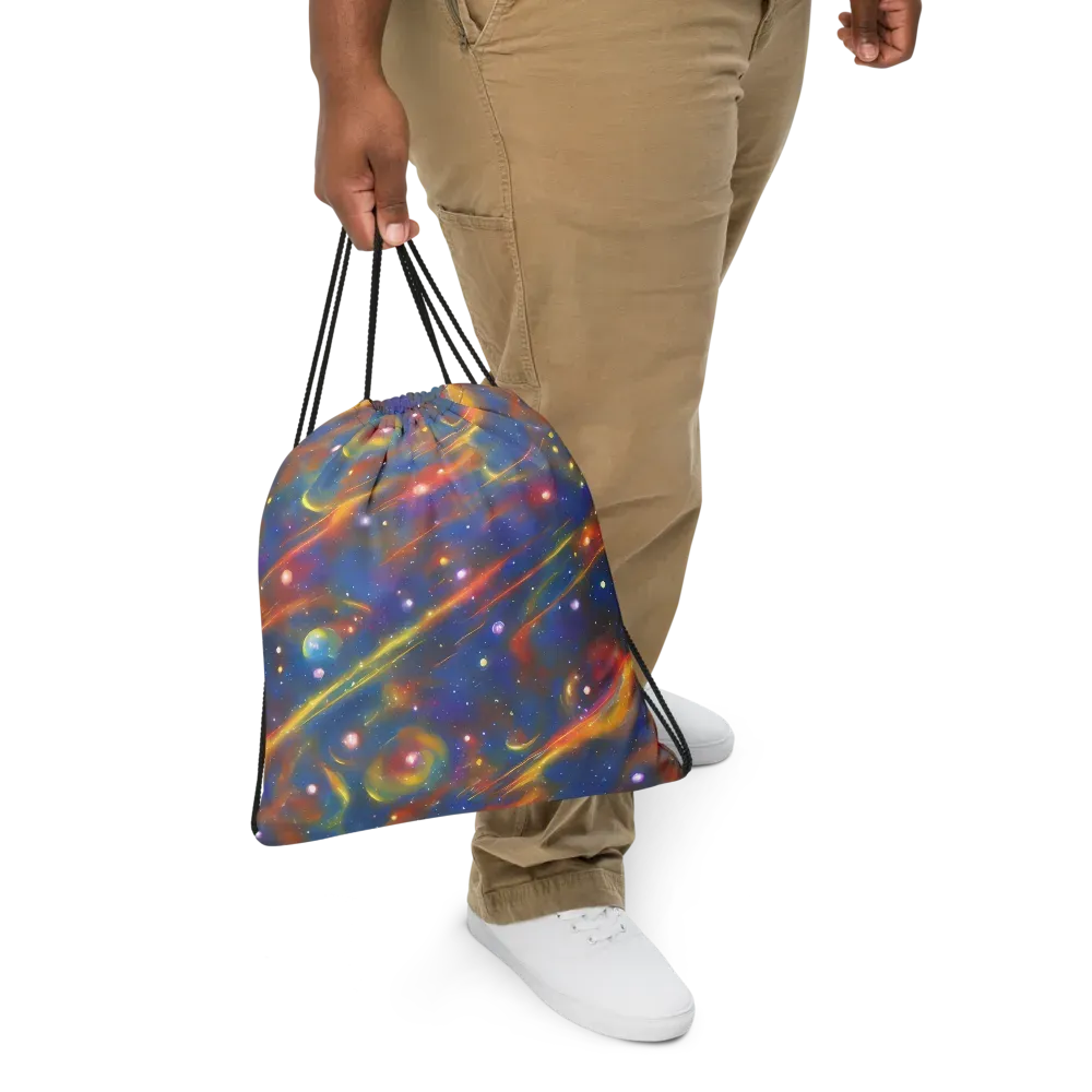 Astral Aurora on Drawstring Bag — Front