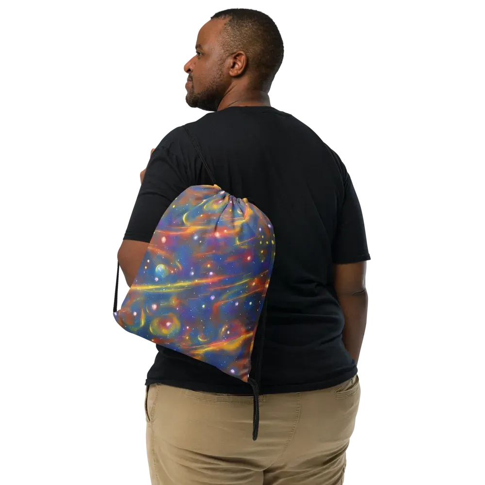 Astral Aurora on Drawstring Bag — Front