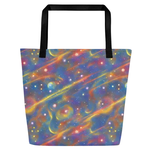 Astral Aurora on a Large Tote Bag W/ Pocket