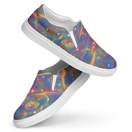 Astral Aurora on a Women's Slip-On Canvas Shoes