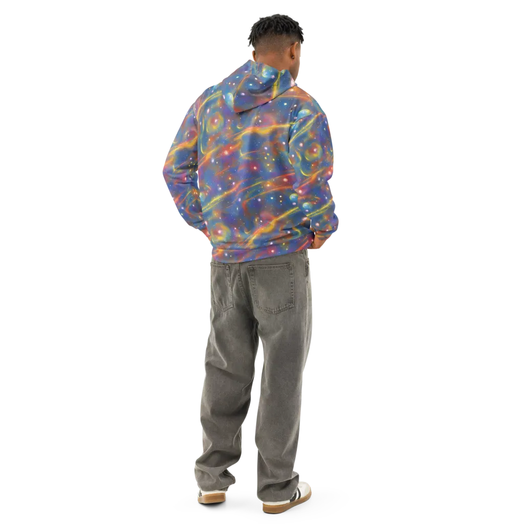 Astral Aurora on Cotton Hoodie — Back