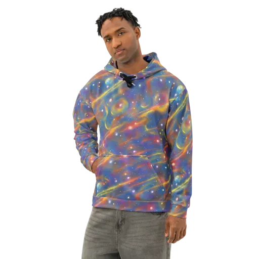 Astral Aurora on a Cotton Hoodie