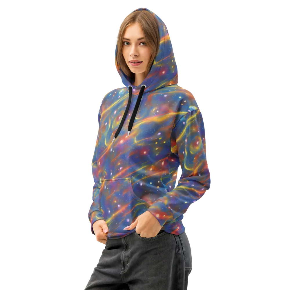 Astral Aurora on Cotton Hoodie — Left Front