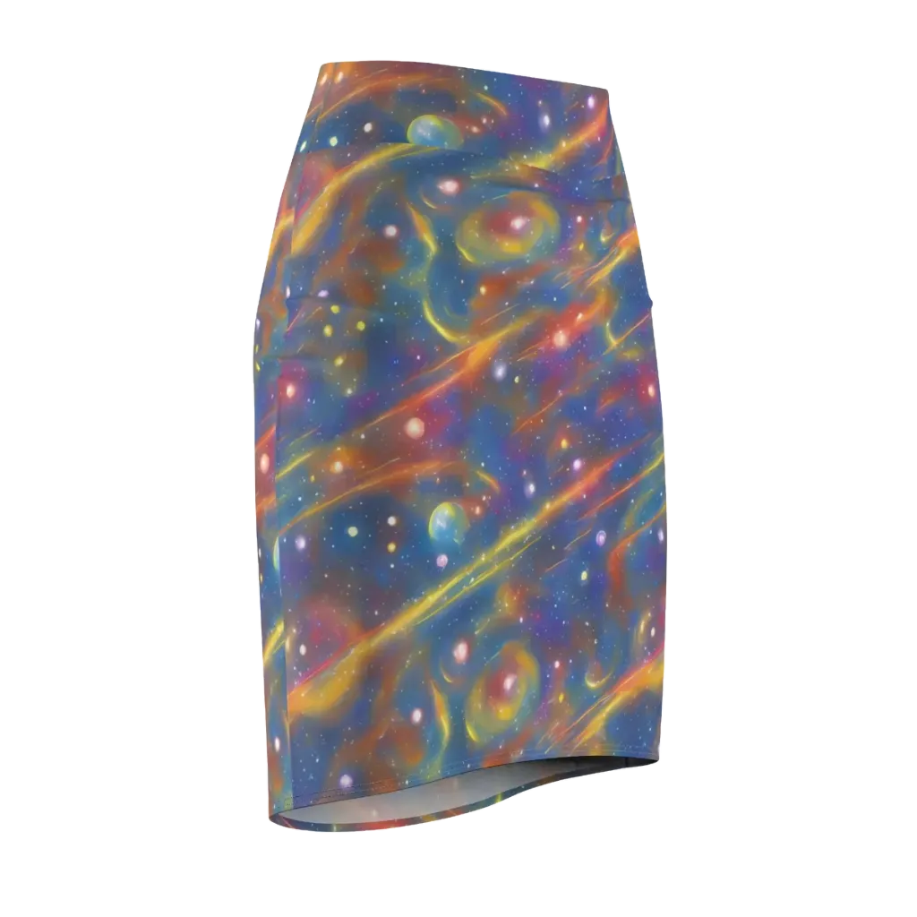 Astral Aurora on Pencil Skirt — Front Side