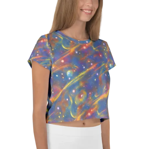Astral Aurora on a Crop Tee