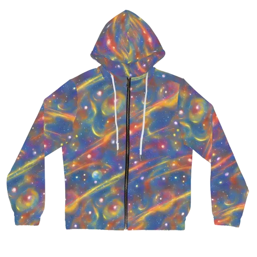 Astral Aurora on a Women's Full-Zip Hoodie